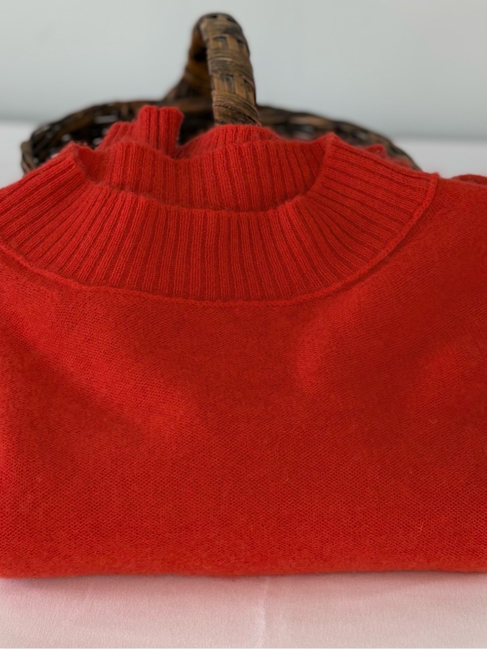 Free People Staycation Cashmere Mock Neck Coral XS 0B1626664